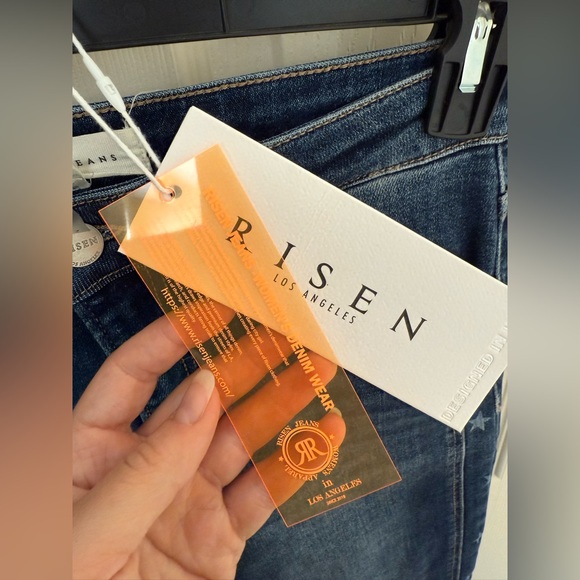 Risen Women's Dark Blue Flare Jeans - Picture 2 of 8